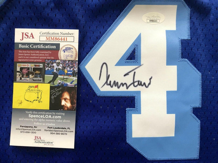 Jerry West autographed LA Lakers Adidas retro jersey JSA - AutographsForSale.com