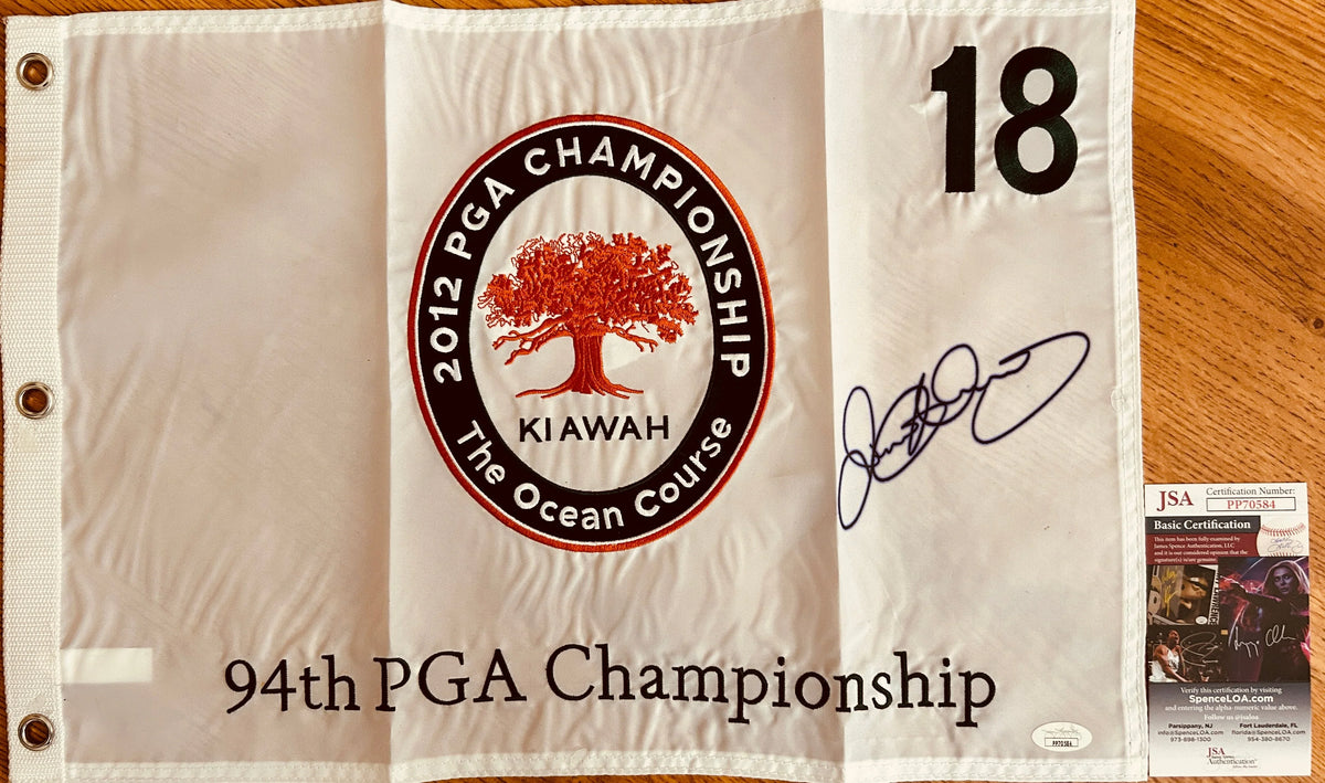 Rory McIlroy autographed 2012 PGA Championship Kiawah embroidered golf pin flag JSA - AutographsForSale.com