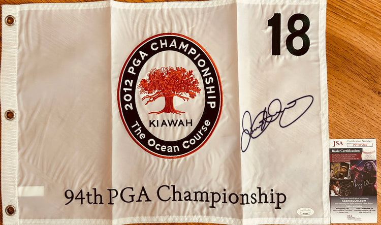 Rory McIlroy autographed 2012 PGA Championship Kiawah embroidered golf pin flag JSA - AutographsForSale.com