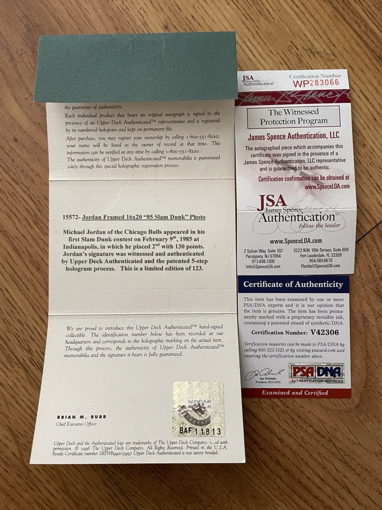 Michael Jordan Scottie Pippen Dennis Rodman signed Bulls 16x20 photos framed UDA JSA PSA/DNA - AutographsForSale.com