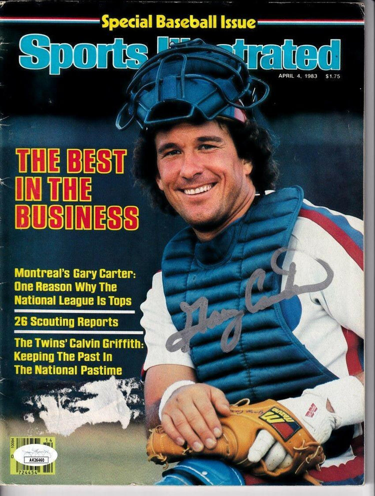 Gary Carter signed Expos 1983 Sports Illustrated JSA - AutographsForSale.com