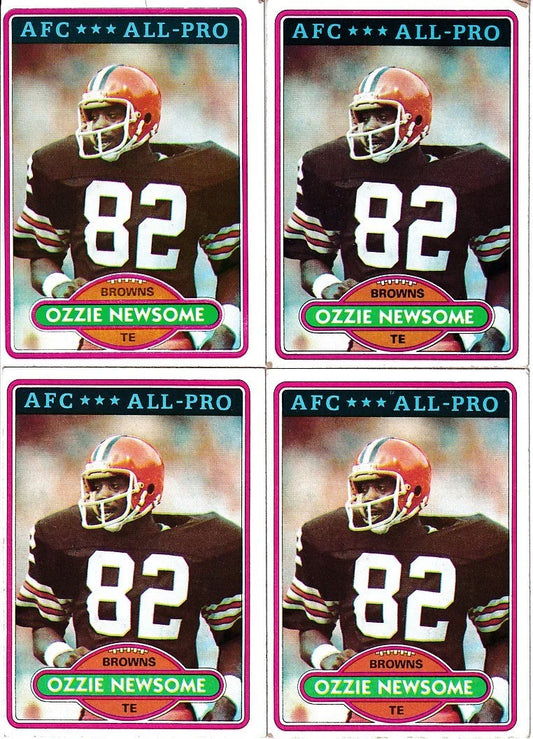 4 Ozzie Newsome Cleveland Browns 1980 Topps cards - AutographsForSale.com
