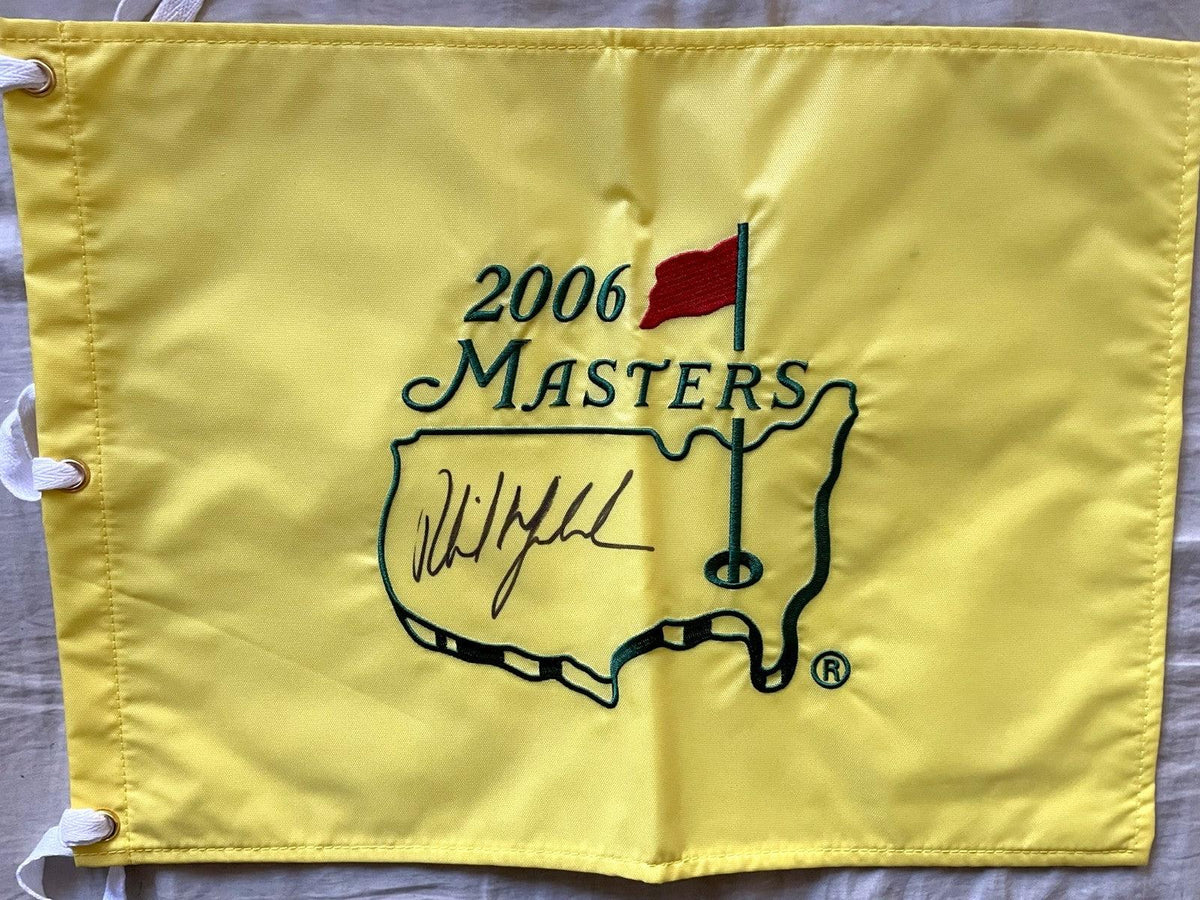 Phil Mickelson autographed 2006 Masters golf pin flag JSA - AutographsForSale.com