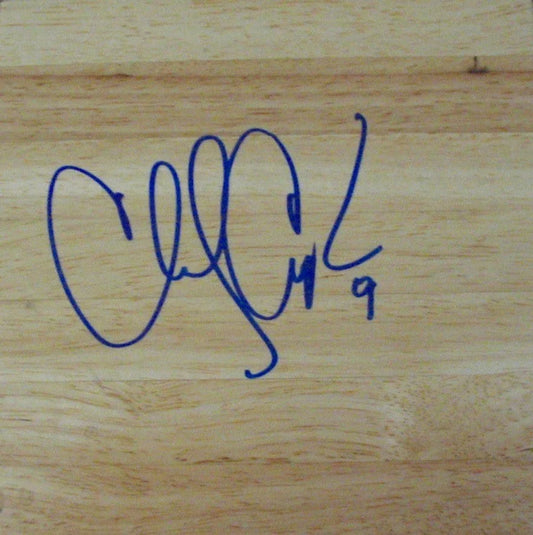Chucky Atkins autographed 6x6 basketball hardwood floor Detroit Pistons - AutographsForSale.com
