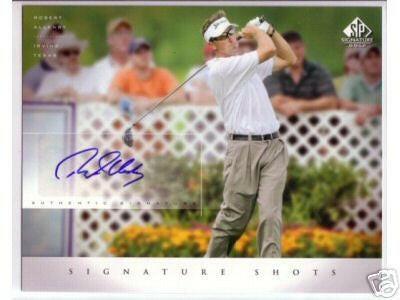 Robert Allenby certified signed 2004 Upper Deck SP Signature golf 8x10 card - AutographsForSale.com