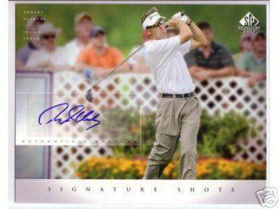 Robert Allenby certified signed 2004 Upper Deck SP Signature golf 8x10 card - AutographsForSale.com