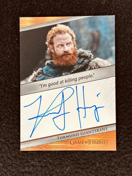 Kristofer Hivju certified autograph 2023 Game of Thrones Art & Images Quotable card - AutographsForSale.com