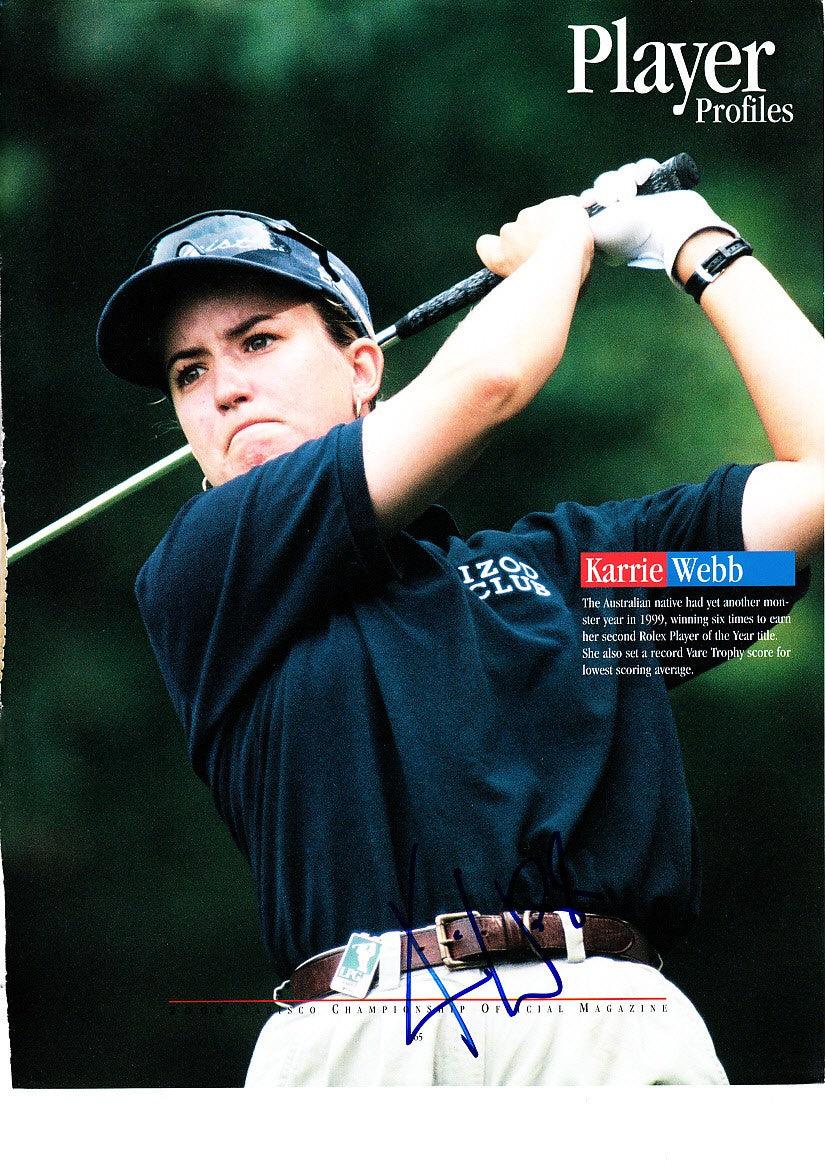 Karrie Webb autographed full page golf magazine photo - AutographsForSale.com