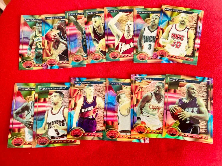 13 1993-94 Topps NBA basketball Finest Refractors Kevin Johnson Danny Manning Todd Day Walt Williams - AutographsForSale.com