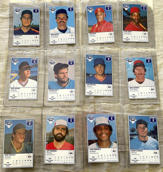 1987 Kraft Home Plate Heroes lot of 12 (George Brett Mike Schmidt Ozzie Smith Wade Boggs Roger Clemens) - AutographsForSale.com