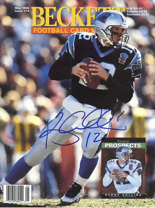 Kerry Collins autographed Carolina Panthers 1996 Beckett Football magazine cover - AutographsForSale.com