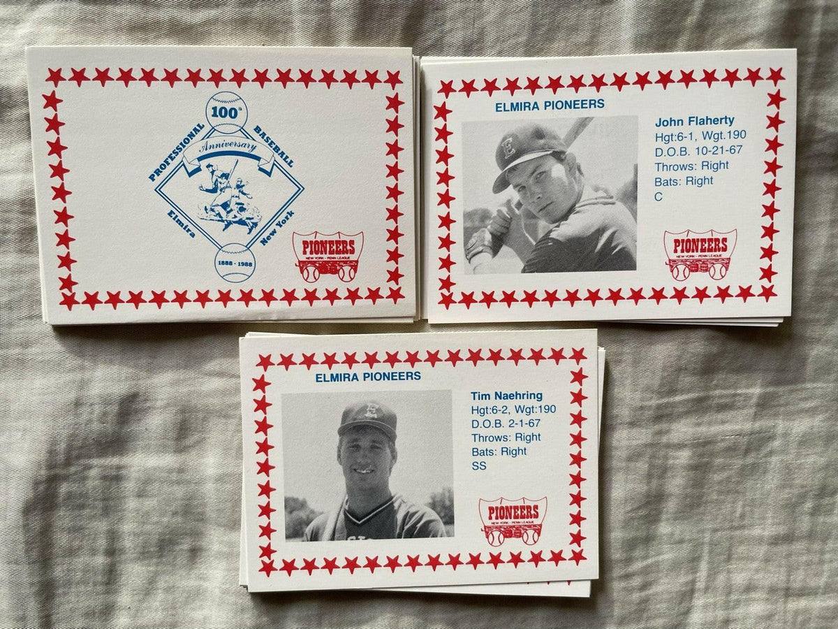 1988 Elmira Pioneers Complete Minor League team set John Flaherty Tim Naehring - AutographsForSale.com