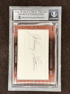 Gary Beban & Johnny Lattner 2013 Leaf Legends Cut Signature certified signed card 1/1 Heisman - AutographsForSale.com