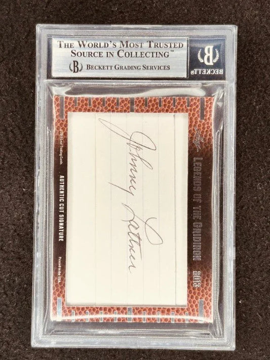 Gary Beban & Johnny Lattner 2013 Leaf Legends Cut Signature certified signed card 1/1 Heisman - AutographsForSale.com