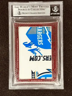 Dan Fouts & Stan Humphries 2012 Leaf Masterpiece Cut Signature certified signed card 1/1 JSA Chargers - AutographsForSale.com