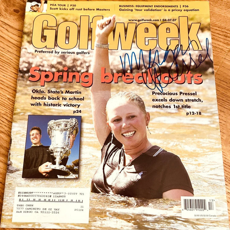 Morgan Pressel signed 2007 Kraft Nabisco Championship Golfweek issue - AutographsForSale.com