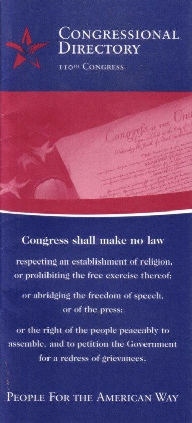 110th US Congress Directory booklet (2007 2008) - AutographsForSale.com