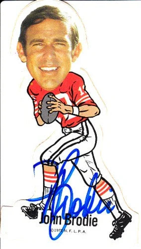 John Brodie signed SF 49ers 1972 NFLPA vinyl decal sticker - AutographsForSale.com
