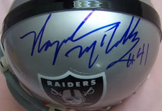 Jim Plunkett & Napoleon McCallum signed Raiders mini helmet JSA - AutographsForSale.com