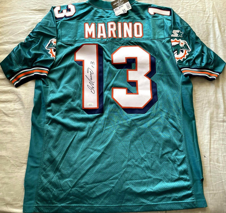 Dan Marino signed Dolphins 1997 1998 Starter aqua game model jersey JSA - AutographsForSale.com