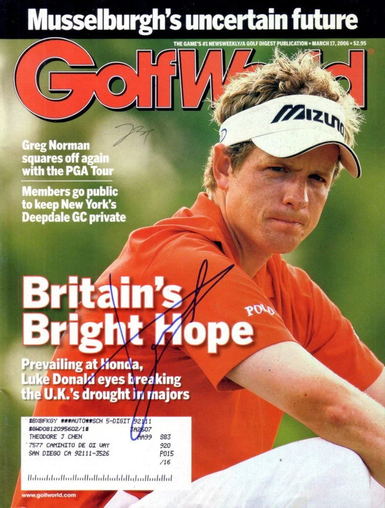 Luke Donald autographed 2006 Golf World magazine - AutographsForSale.com