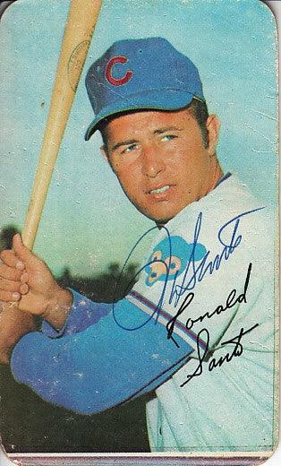 Ron Santo signed Cubs 1970 Topps Supers jumbo card BAS certified - AutographsForSale.com
