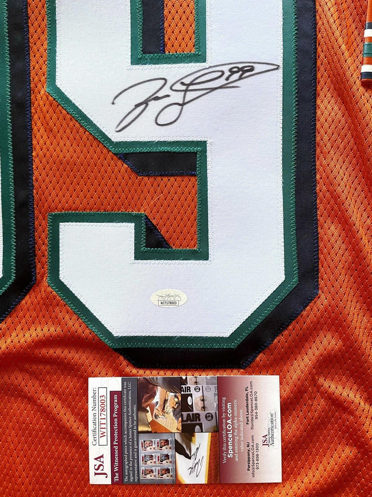 Jason Taylor signed Dolphins 2003 2004 Reebok orange jersey JSA - AutographsForSale.com