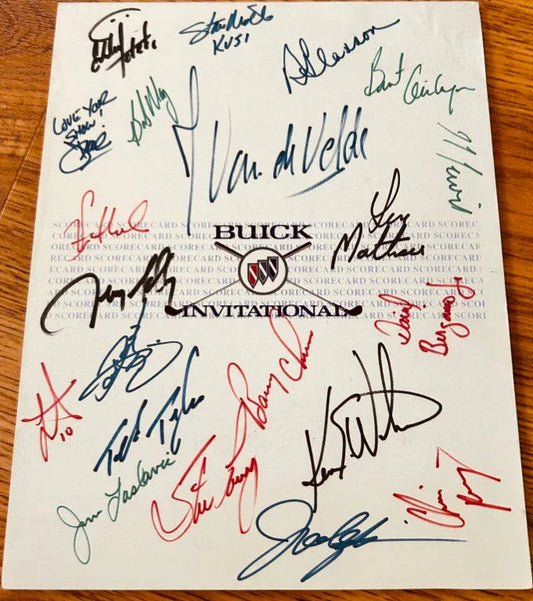 Signed 2000 Buick Invitational page Jerry Kelly Jim Laslavic Joe Ozaki - AutographsForSale.com