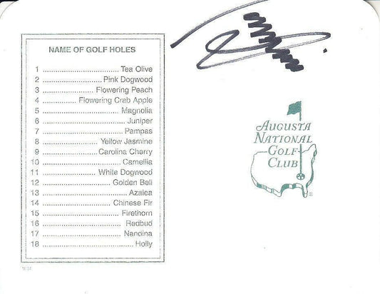 Tony Finau autographed Augusta National Masters scorecard - AutographsForSale.com