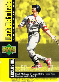 Mark McGwire St. Louis Cardinals Chase for 62 1998 Upper Deck 30 card set - AutographsForSale.com