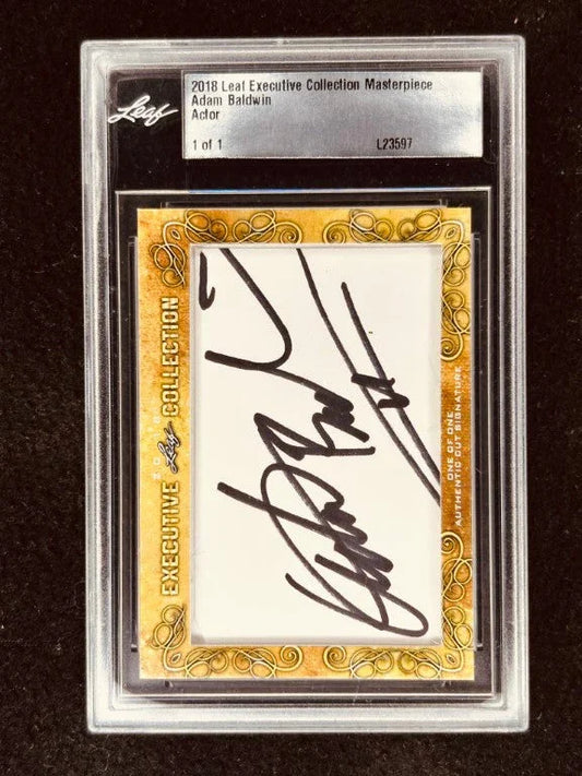 Adam Baldwin 2018 Leaf Masterpiece Cut Signature certified autograph card 1/1 JSA Serenity - AutographsForSale.com