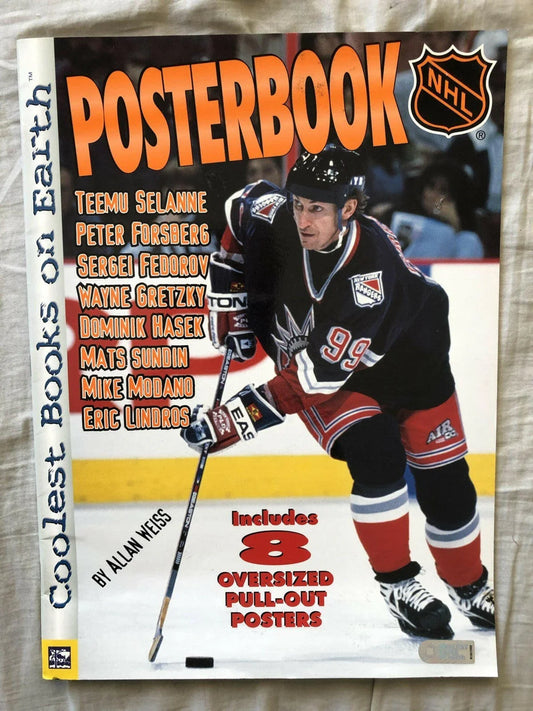 1999 NHL Hockey Posterbook Wayne Gretzky New York Rangers cover - AutographsForSale.com