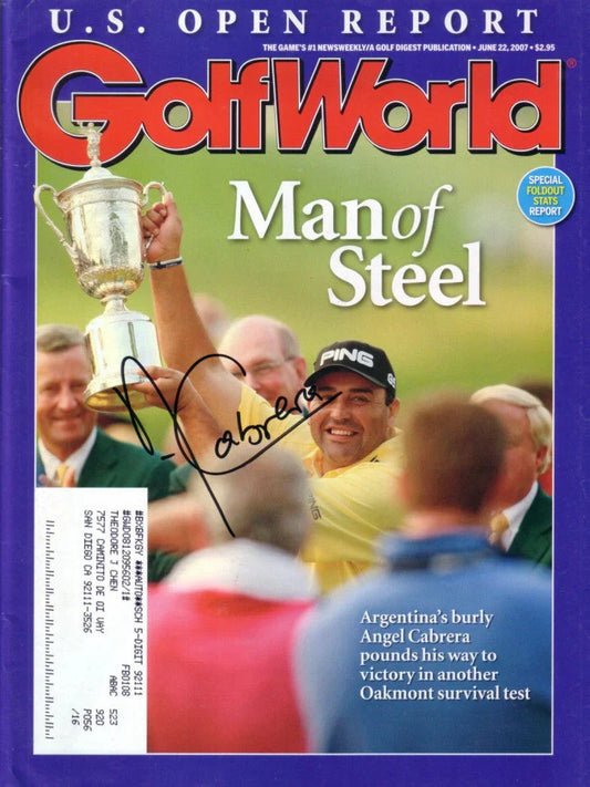 Angel Cabrera autographed 2007 U.S. Open Golf World magazine - AutographsForSale.com
