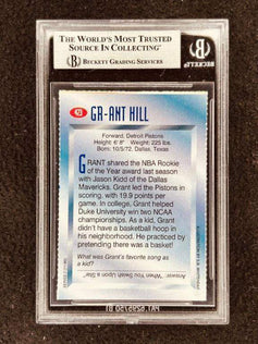 Grant Hill signed Pistons 1995 SI for Kids card BAS certified - AutographsForSale.com