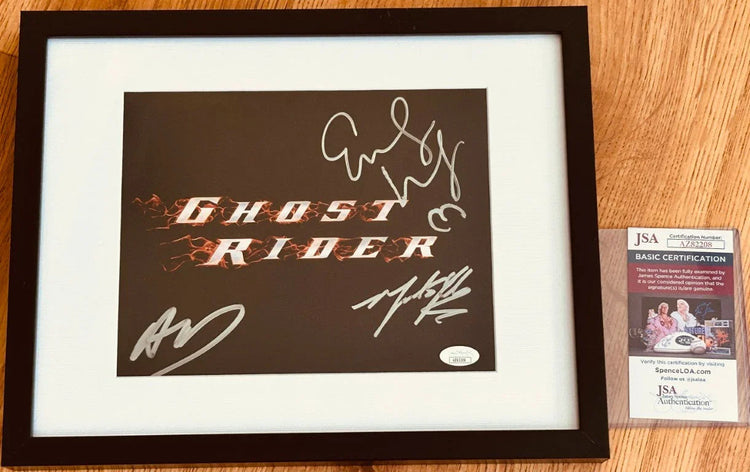 Eva Mendes signed Ghost Rider movie logo 8x10 photo framed JSA - AutographsForSale.com