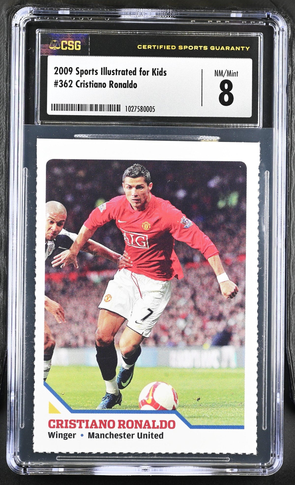 Cristiano Ronaldo 2009 Sports Illustrated for Kids soccer card CSG graded 8 - AutographsForSale.com