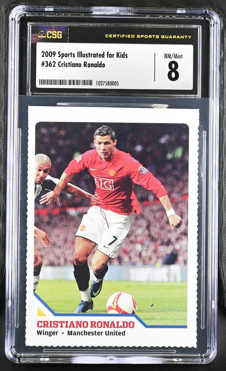 Cristiano Ronaldo 2009 Sports Illustrated for Kids soccer card CSG graded 8 - AutographsForSale.com