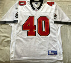 Mike Alstott Tampa Bay Buccaneers Reebok white jersey NEW - AutographsForSale.com