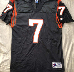 Boomer Esiason Bengals Champion black 90s retro jersey - AutographsForSale.com