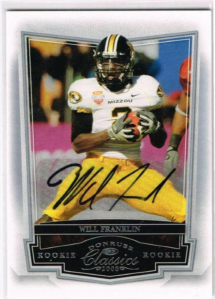 Will Franklin Missouri Tigers certified signed 2008 Donruss Classics RC - AutographsForSale.com