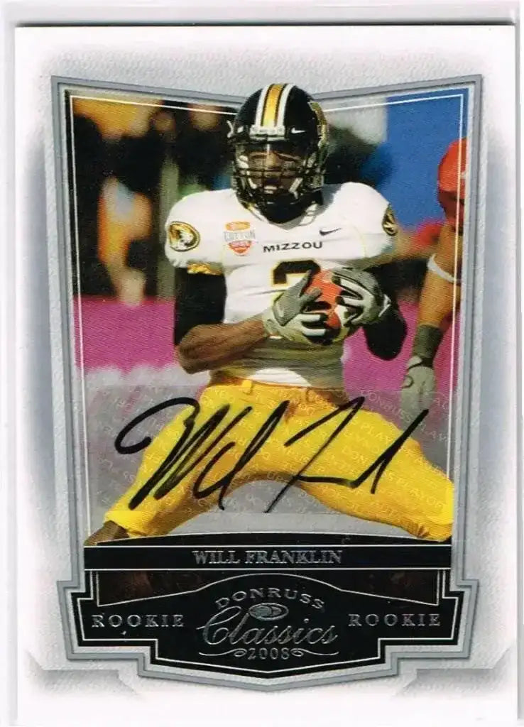 Will Franklin Missouri Tigers certified signed 2008 Donruss Classics RC - AutographsForSale.com