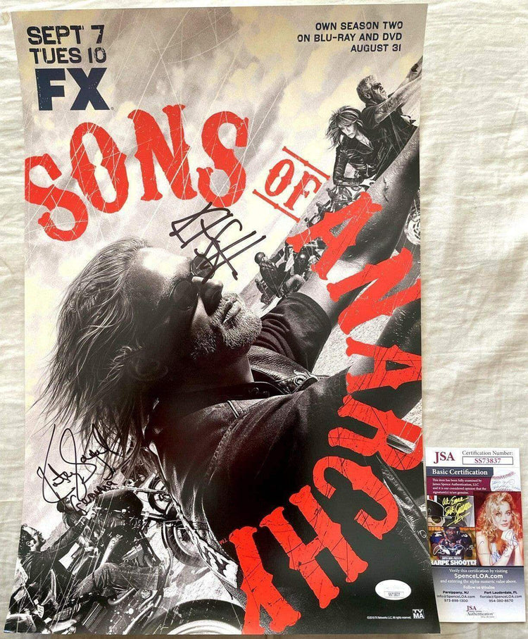 Katey Sagal Kurt Sutter signed Sons of Anarchy 2010 SDCC poster JSA - AutographsForSale.com