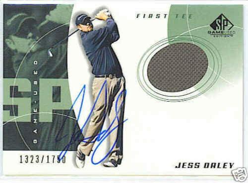 Jess Daley certified signed 2002 Upper Deck SP golf 1st Tee worn shirt card - AutographsForSale.com