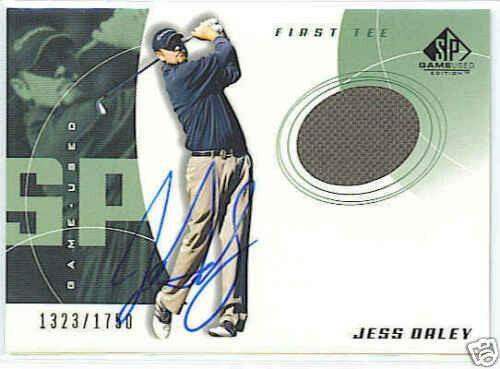 Jess Daley certified signed 2002 Upper Deck SP golf 1st Tee worn shirt card - AutographsForSale.com
