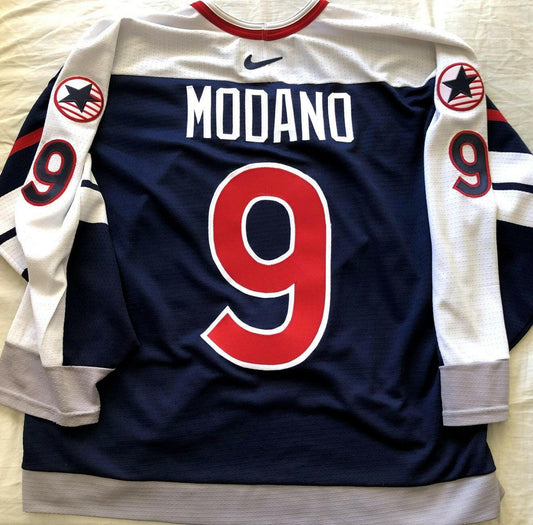 Mike Modano 1998 USA Olympic hockey team Nike jersey - AutographsForSale.com