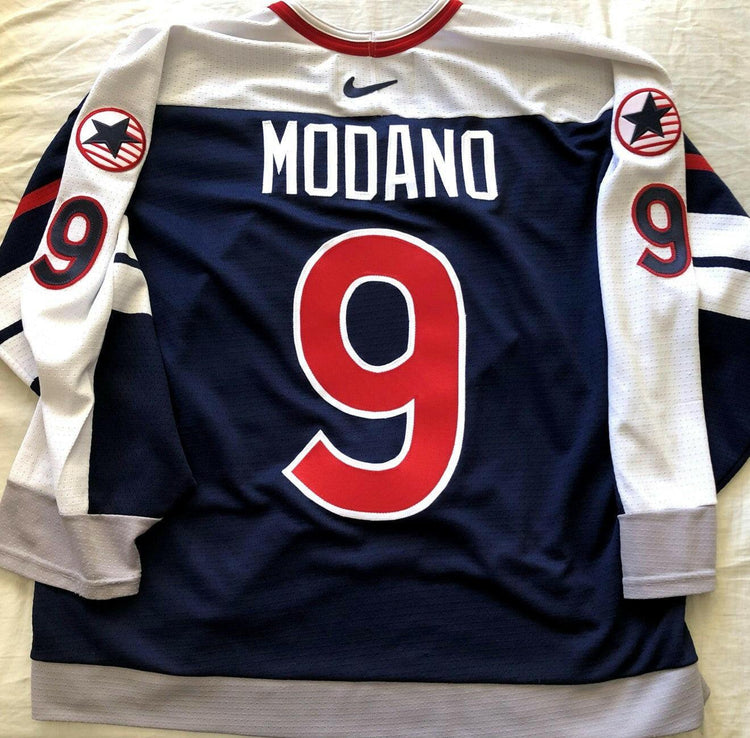 Mike Modano 1998 USA Olympic hockey team Nike jersey - AutographsForSale.com