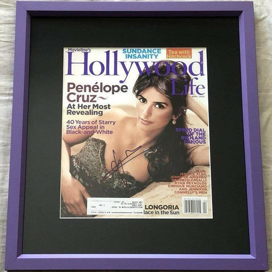 Penelope Cruz signed 2005 Hollywood Life cover framed JSA - AutographsForSale.com