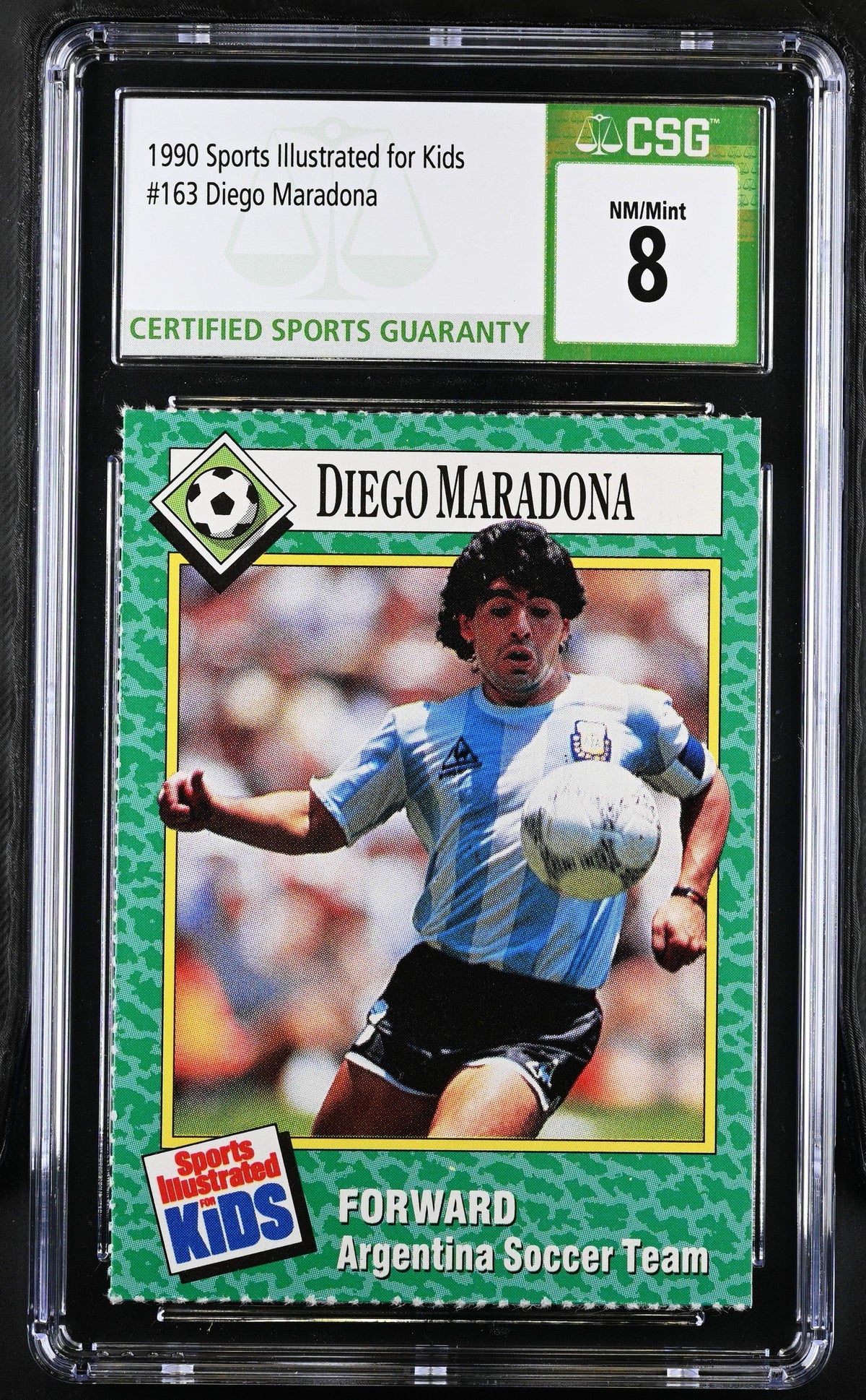 Diego Maradona 1990 Sports Illustrated for Kids soccer card CSG 8 Argentina - AutographsForSale.com