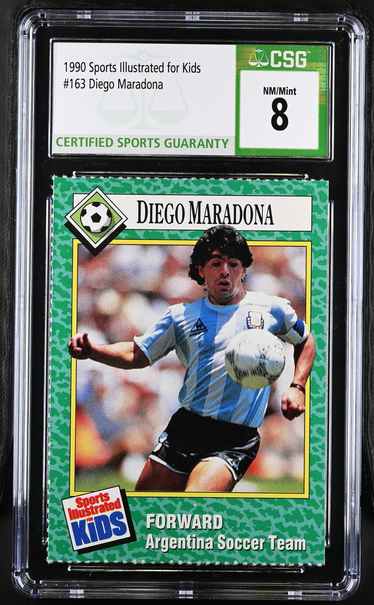 Diego Maradona 1990 Sports Illustrated for Kids soccer card CSG 8 Argentina - AutographsForSale.com