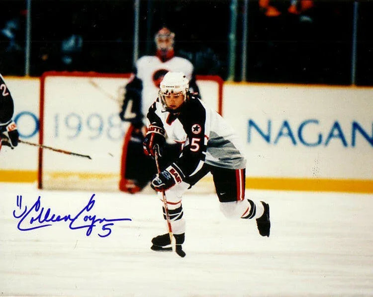 Colleen Coyne signed 1998 US Women’s hockey team 8x10 photo - AutographsForSale.com
